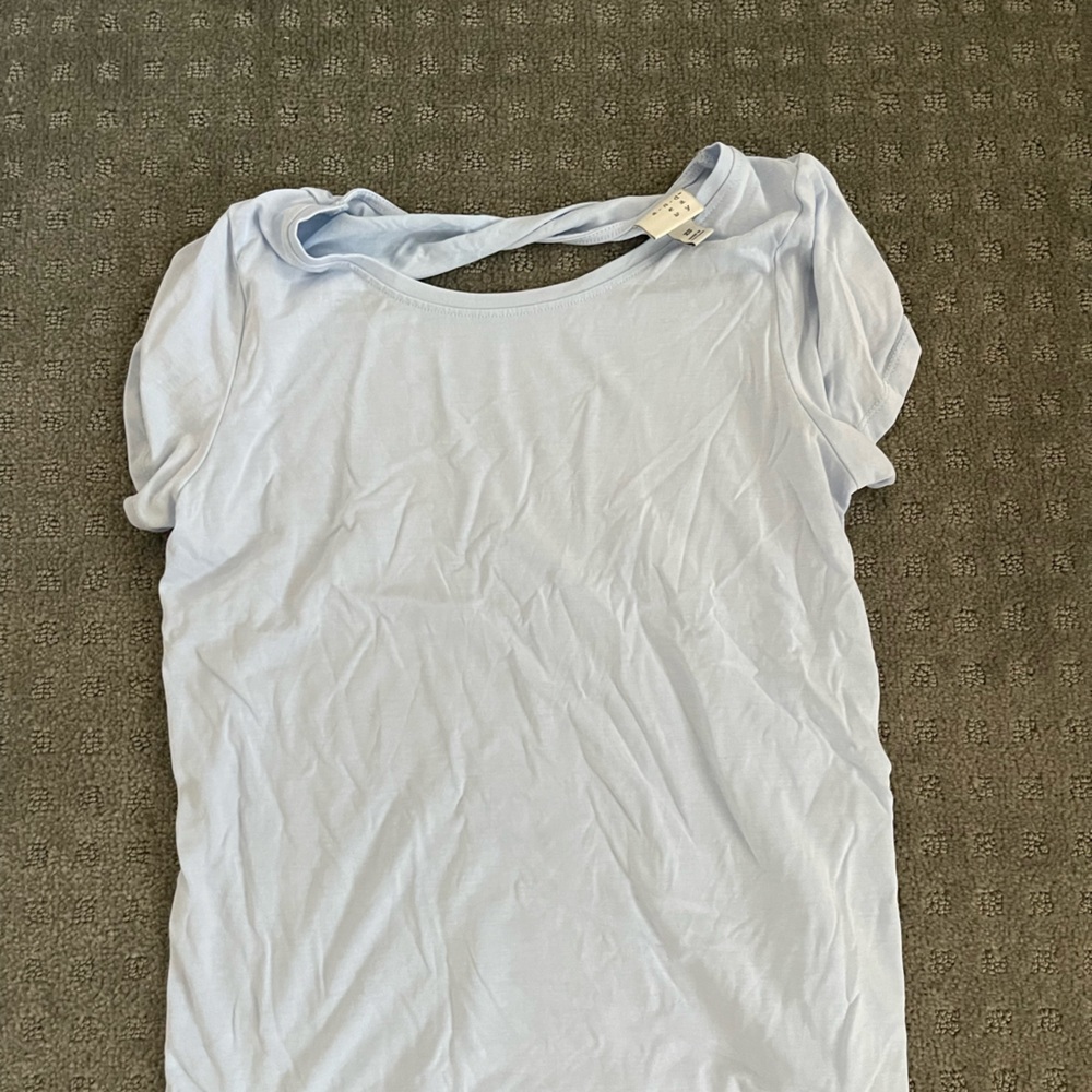Baby blue twist back teeshirt
